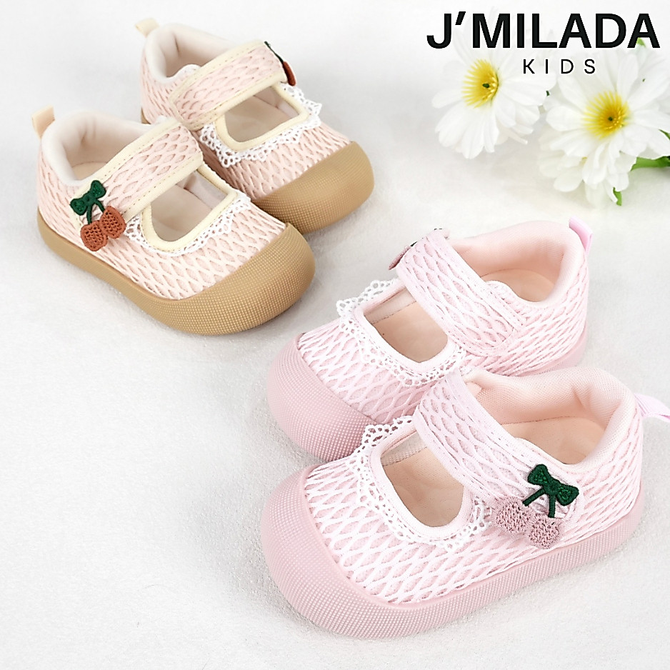 J’Milada Kids รองเท้าคัทชูเด็ก รองเท้าเด็ก หัดเดิน-3 ขวบ รุ่นเสริมซัพพอร์ท กระชับเท้า ถอดใส่ง่าย นุ่ม เบาสบาย (Brad61)