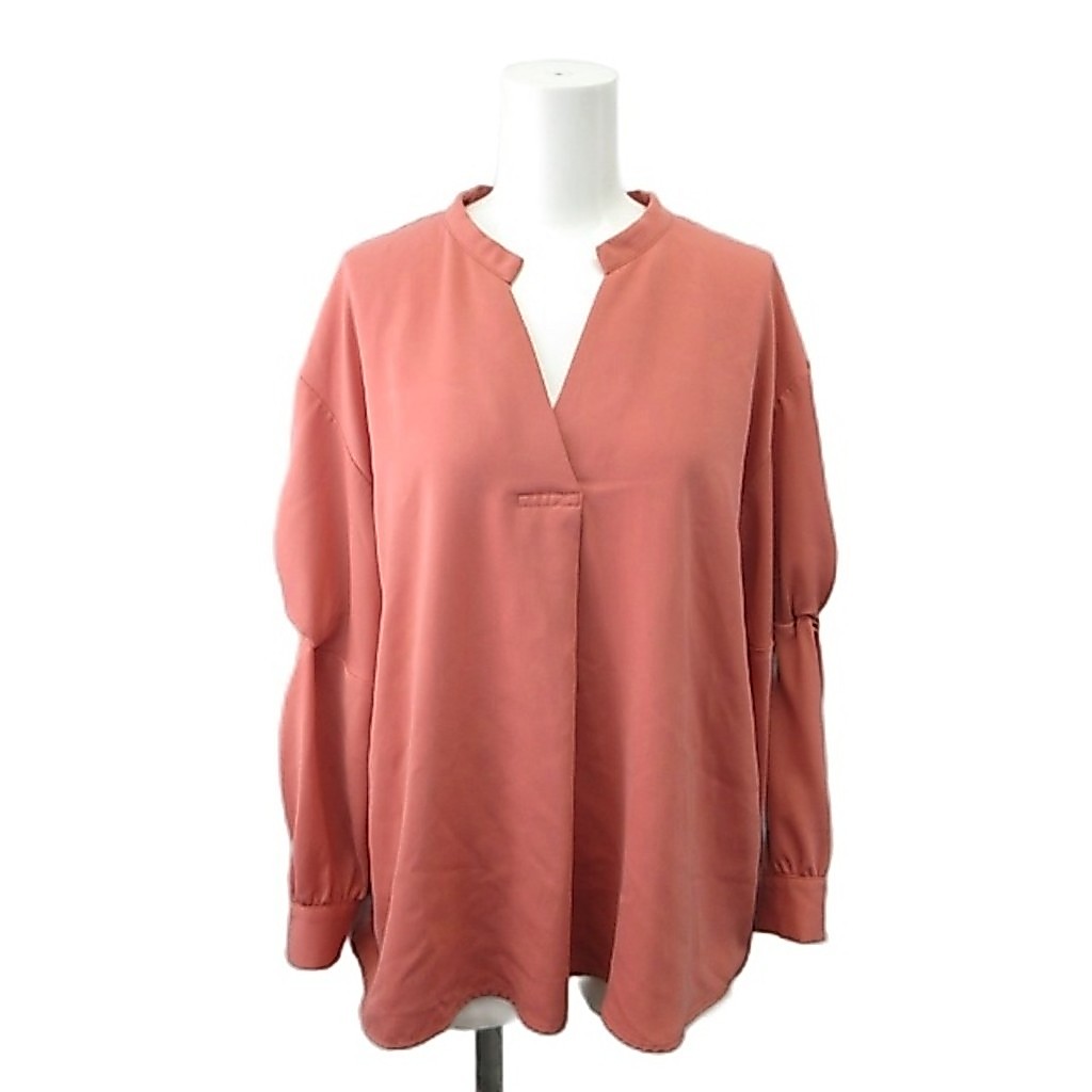 ViS Blouse Top v-neck pink Long sleeves Direct from Japan Secondhand