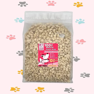 Pet อกไก่เต๋า ไก่ชิ้น 100กรัม 200กรัม 500กรัม ฟรีซดรายแมว ขนมแมว ขนมสุนัข ขนมหมา Freeze Dried ราคาสุดคุ้ม เกรดคนทานได้