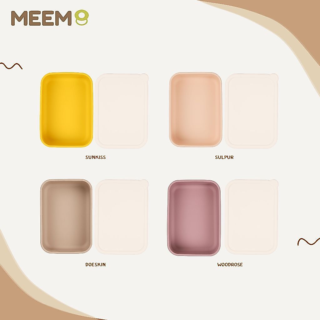 MEEM علبة طعام سيليكون للأطفال بغطاء — صورة 6