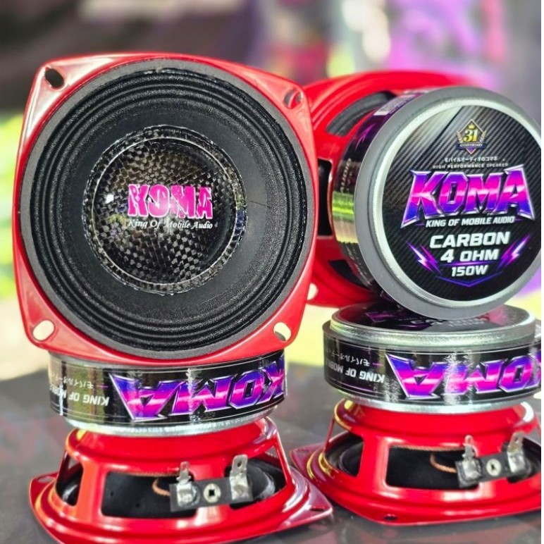 ลำโพงKoma 4นิ้ว.4โอม.V35.150w, แนวมิดโลดโหดๆ,ราคา1คู่