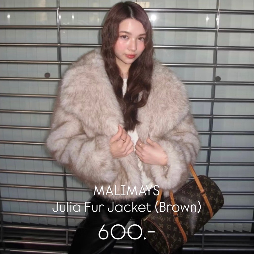 ส่งต่อ Malimays - Julia Fur Jacket (Brown)
