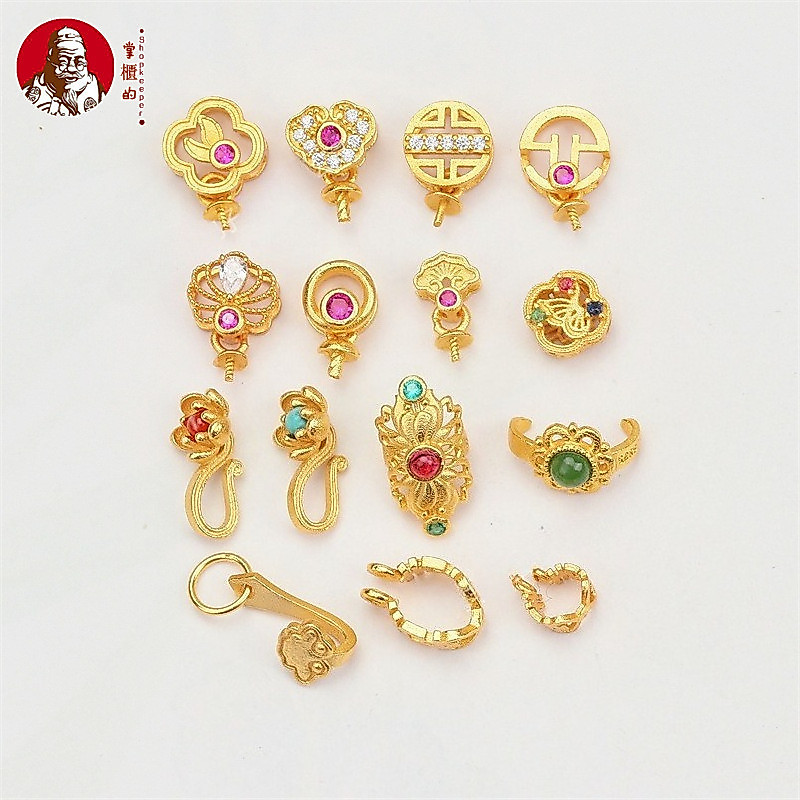 S925 คลิปเงินหัวเข็มขัด Ruyi หัวเข็มขัด Ending ครึ่งหลุมจี้หัวเข็มขัดจี้ diy อุปกรณ์เสริม