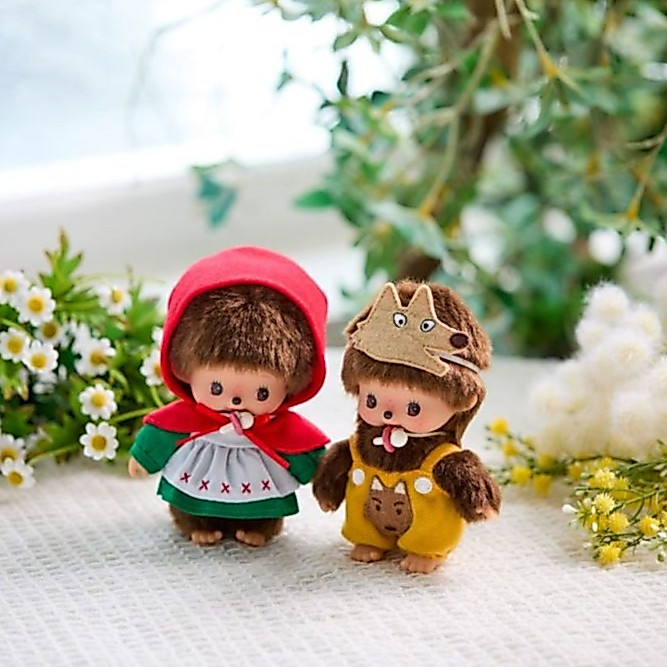 ของแท้ 100% Monchhichi [Babychic] Revival Babychic Dress & Wolf/Little Red Hood - ตุ๊กตามอนชิชิหนูน้อยหมวกแดง