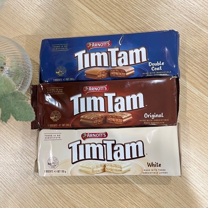 [หมดอายุ2027แท้ /ส่งไว 24ชม.]Arnott’s Tim Tam บิสกิตช็อกโกแลตจากออสเตรเลีย Original / Double Coat / White
