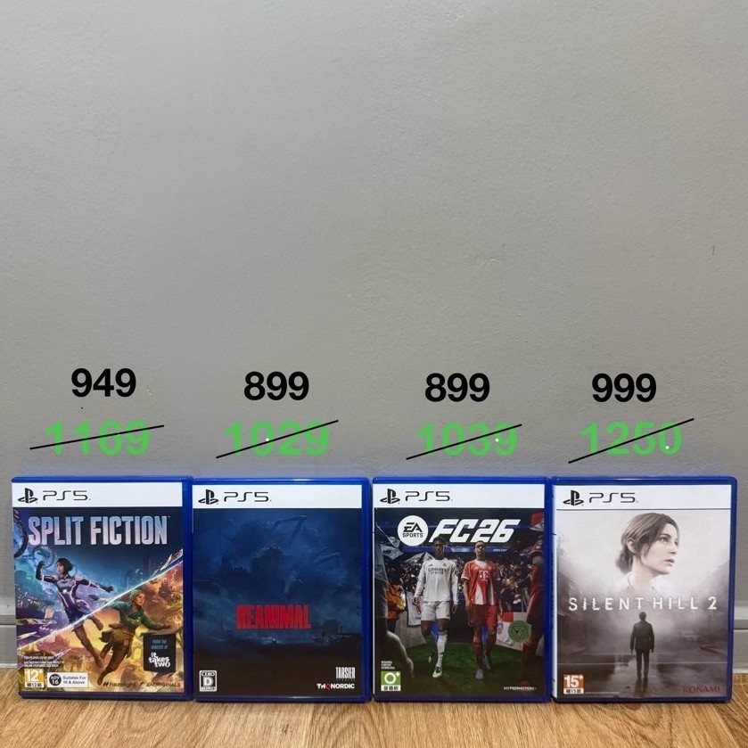 แผ่นเกม ps5 มือสอง Split fiction, Reanimal, FC26, Silent hill 2