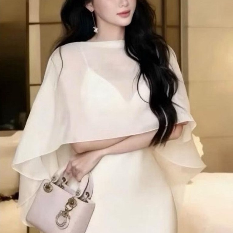 เสื้อคลุมไหสบาอย่างดีเสื้อใส่ปิดไหล่คลุมไหล่กันโป๊ดีไซน์สวยหรูหรางานแต่งงานคาเฟ่งานพิเศษสำหรับผู้หญิงดูดีมีสไตล์มีระดับ