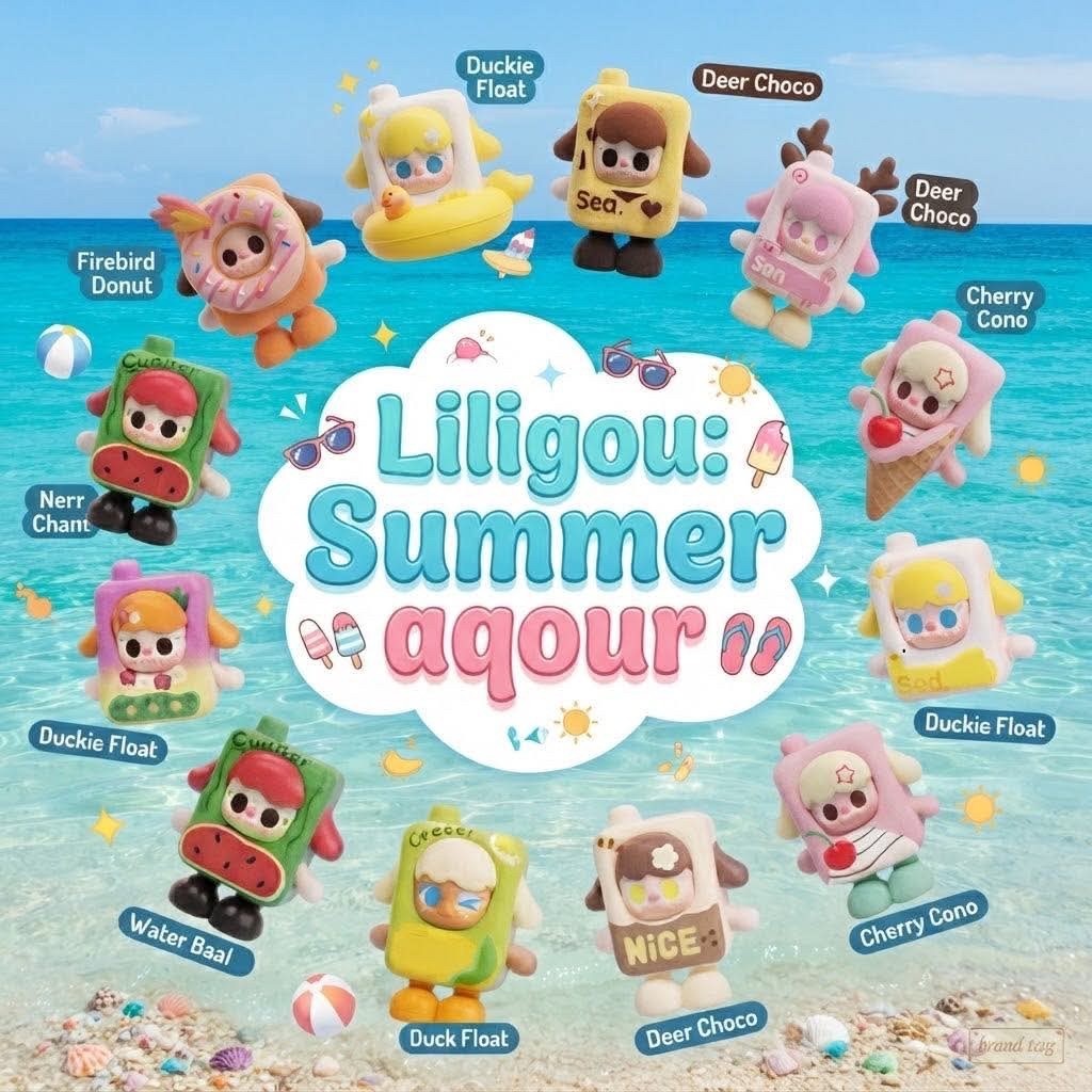 หมดจ้า ติดจอง🍡 Lili dog summer aqour ตุ๊กตา กล่องสุ่ม