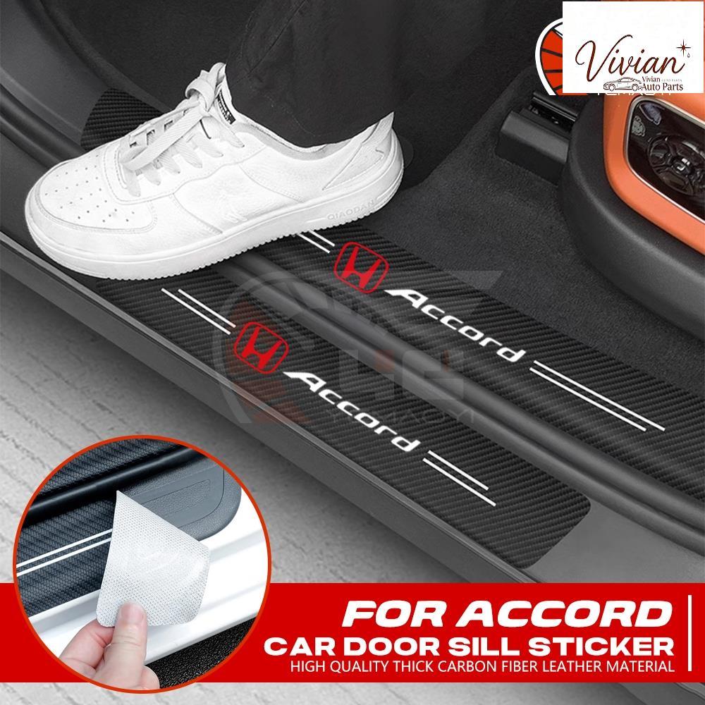 รถประตู Sill Protector Strip ด้านข้างแผ่นด้านหลังกันชนหนา Anti Scratch สติกเกอร์สําหรับ Honda Accord