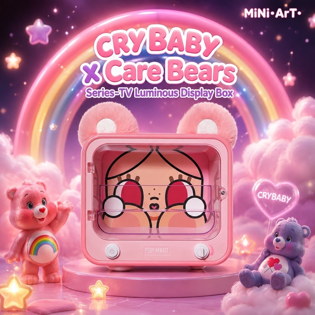 ( พร้อมส่งใน ) CRYBABY X Care Bears Series-TV Luminous Display Box