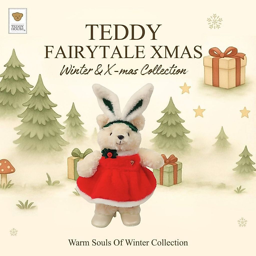 Teddy House : Teddy Fairytales Christmas ชุดเสื้อผ้าตุ๊กตา 10นิ้ว 12 นิ้ว ของขวัญคริสมาสต์ ตุ๊กตาหมี — صورة 6