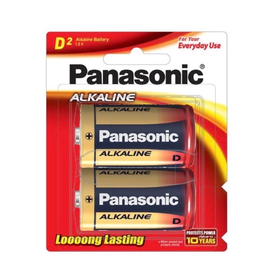 PANASONIC ถ่านอัลคาไลน์ SIZE "D" LR20T/2B (2ก้อน/แพค) แท้ 💯 NEW LOT