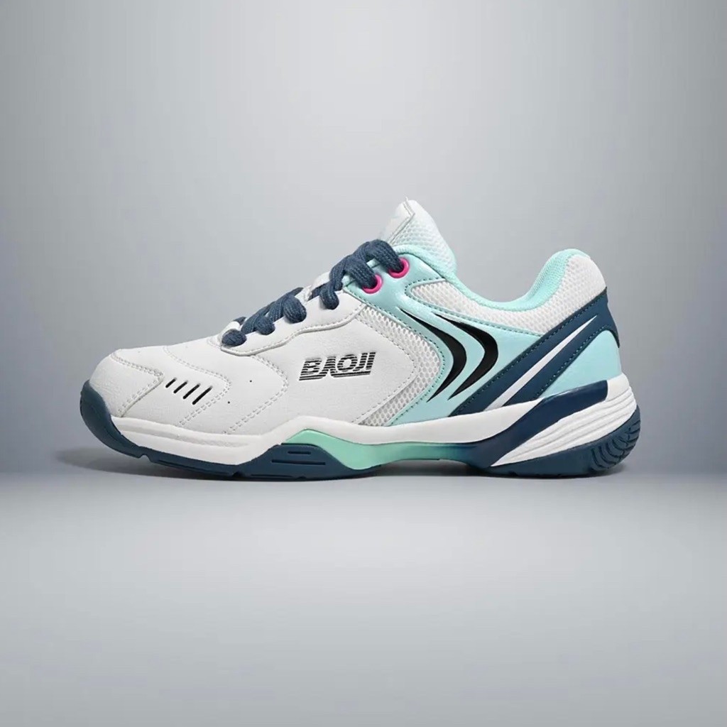 (ส่งต่อ) Baoji รองเท้าแบดมินตันผู้หญิงรุ่น BJW1133 สีขาว-ฟ้า ไซส์ 37