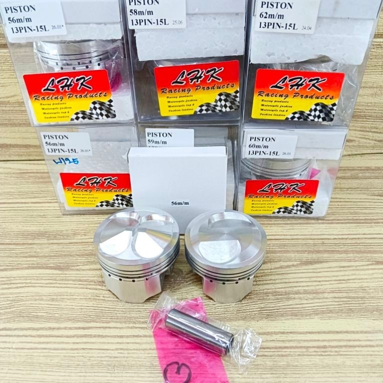 ลูกสูบ LHK สลัก13 พร้อมปาดหัวหลบวาล์ว ใส่W125 มีขนาด56-67มิล 2วาล์ว และวาล์ว พร้อมอุปกรณ์ครบชุด พร้อ
