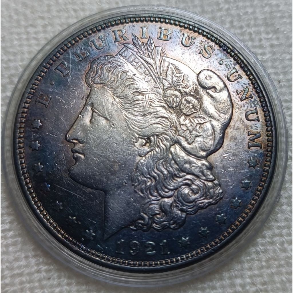 F21# เหรียญเนื้อเงิน 90% USA 1921 Morgan