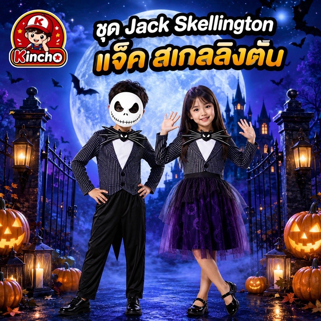 #ชุดแฟนซี #ชุดฮาโลวีน #halloween ชุด jack skellington เด็ก