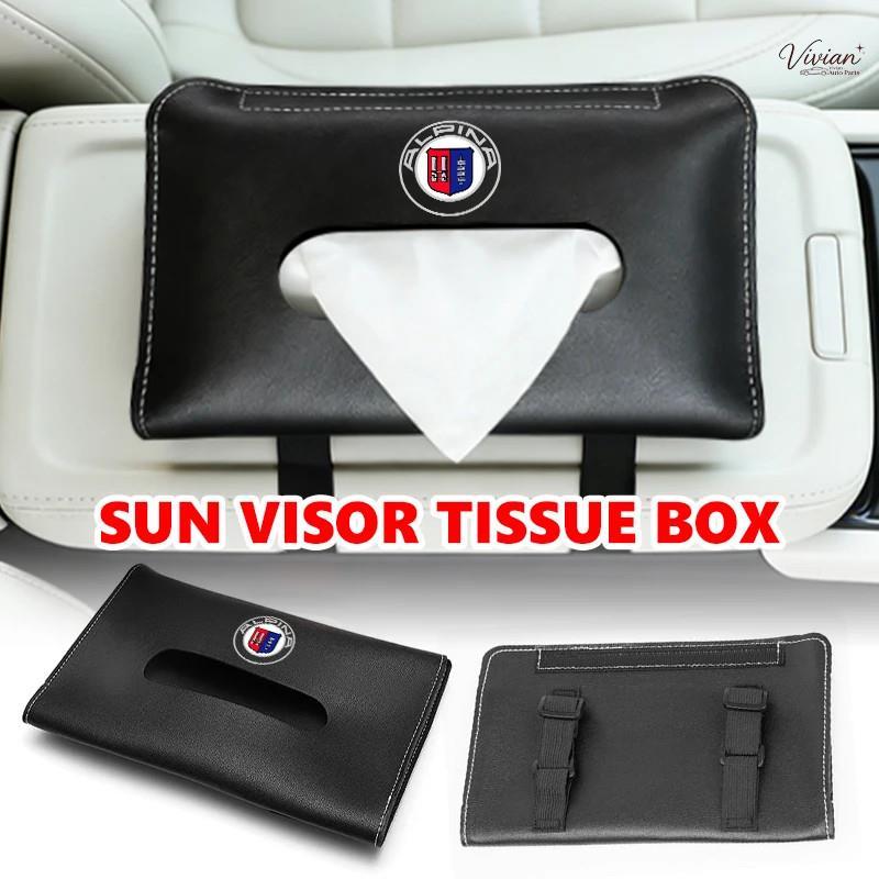 สําหรับ Alpina รถ Sun Visor กล่องกระดาษทิชชูกระดาษผ้าเช็ดปากกระเป๋าเก็บอุปกรณ์เสริม B3 B4 B5 D3 D4 D