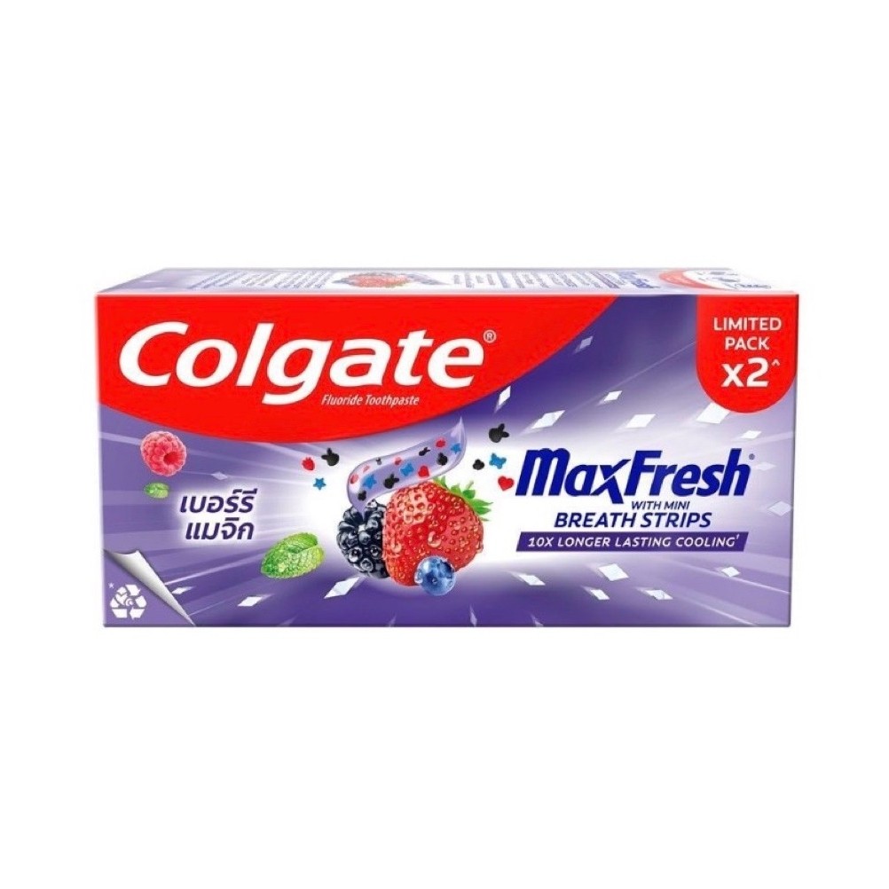 Kem đánh răng Colgate Max Fresh Berry Magic/Watermelon/Rainbow 100g gói đôi
