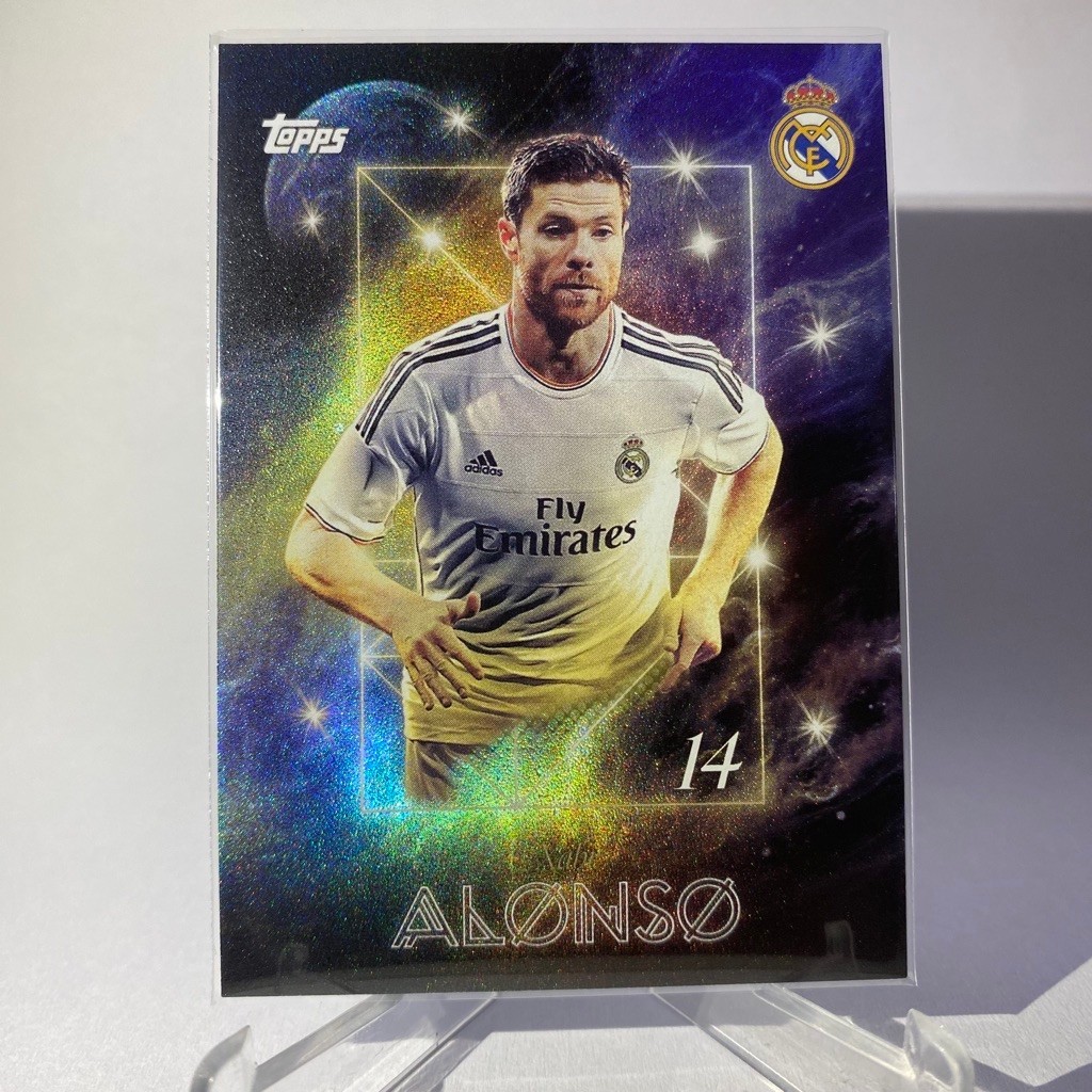 การ์ดนักฟุตบอล XABI ALONSO, REAL MADRID, TOPPS 2025, No.IN-8, (การ์ดหนา, gold silver)