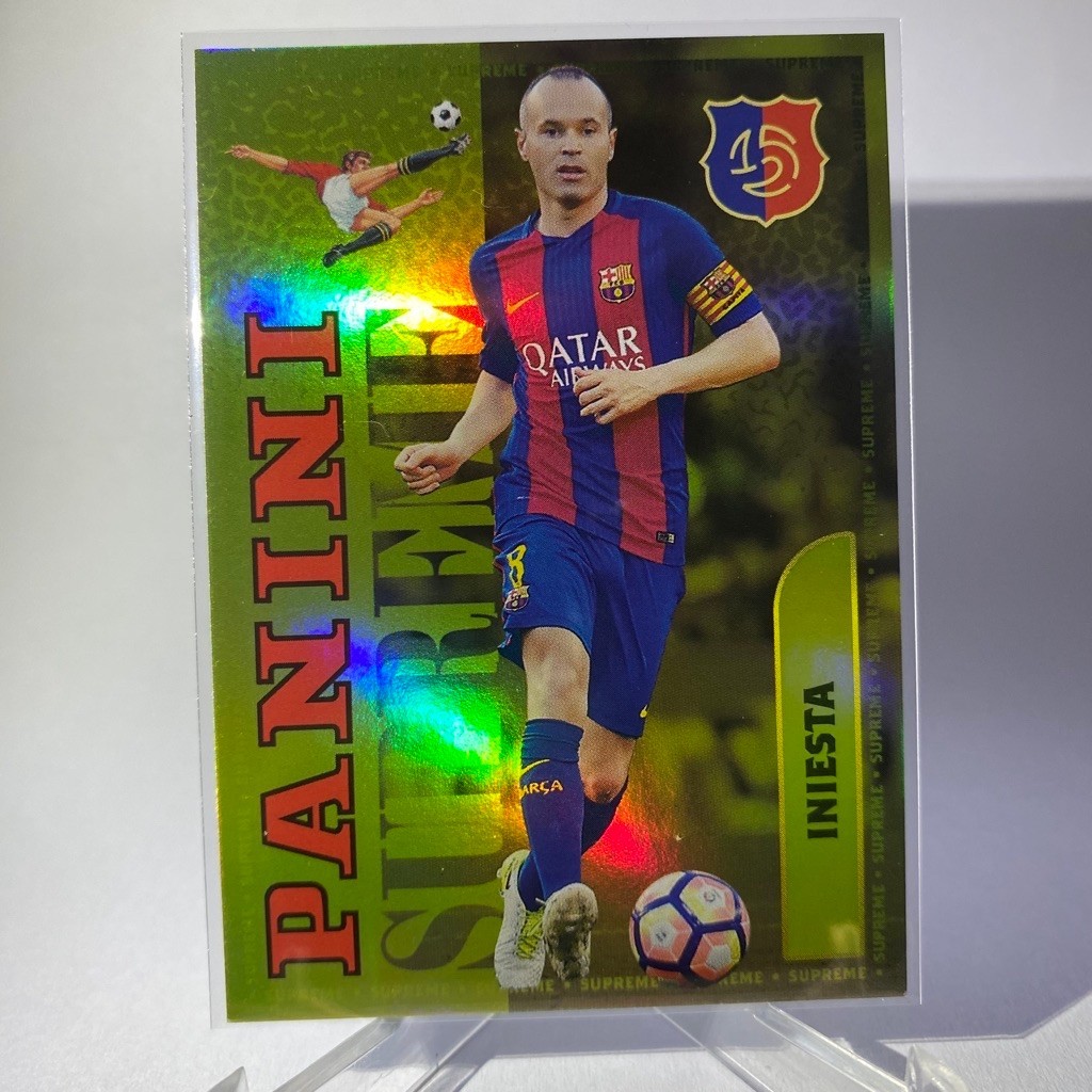 การ์ดนัดฟุตบอล ANDRES INIESTA ,BARCELONA, PANINI SUPREME, PANINI 2025, No.S4
