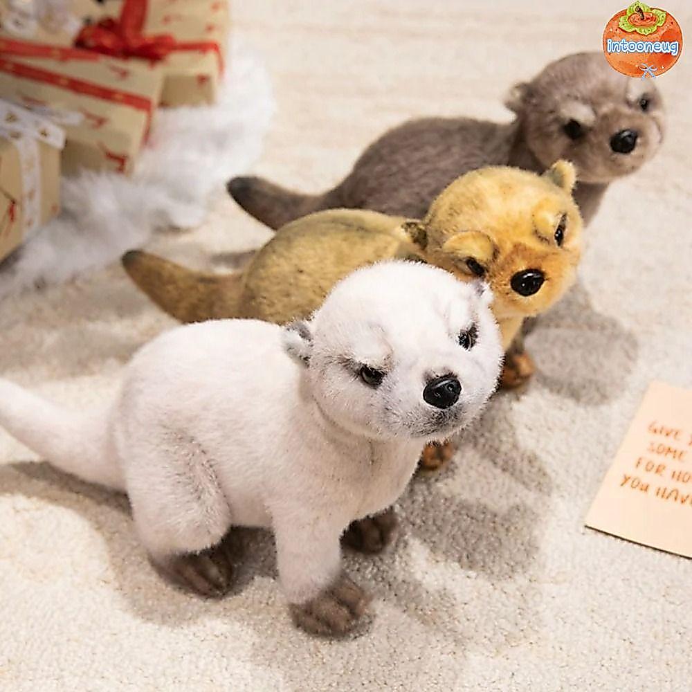 INTO Otter ตุ๊กตาตุ๊กตา, ตุ๊กตา Lying Posture Otter ตุ๊กตา, ประณีต 38 ซม.จําลอง Otter ตุ๊กตาของเล่นต
