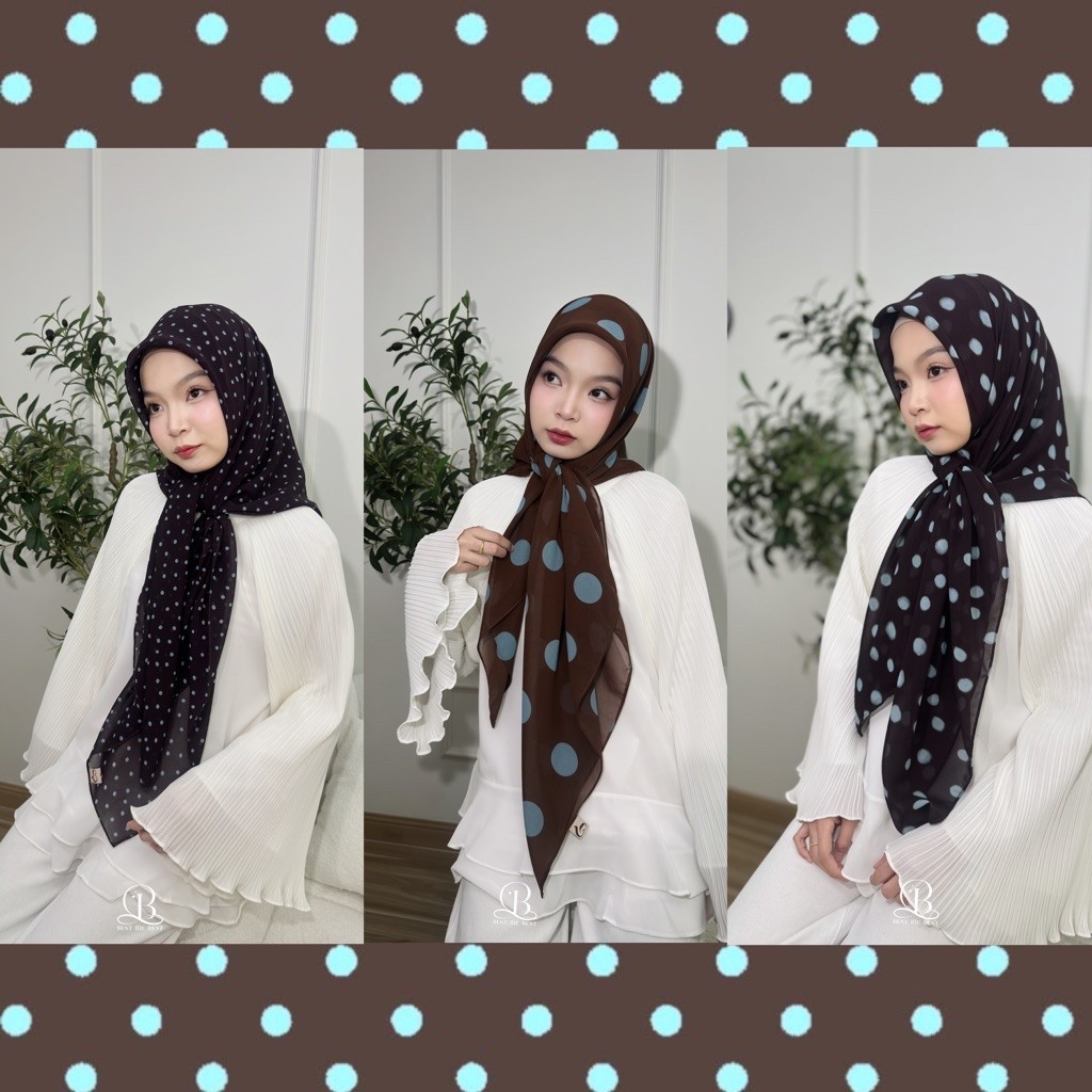 พร้อมส่งThebest-chiffon japan ฮิญาบพิมพ์ลายผ้าสต๊อกญี่ปุ่น 🧇 มีทั้งผ้าพันและเหลี่ยม