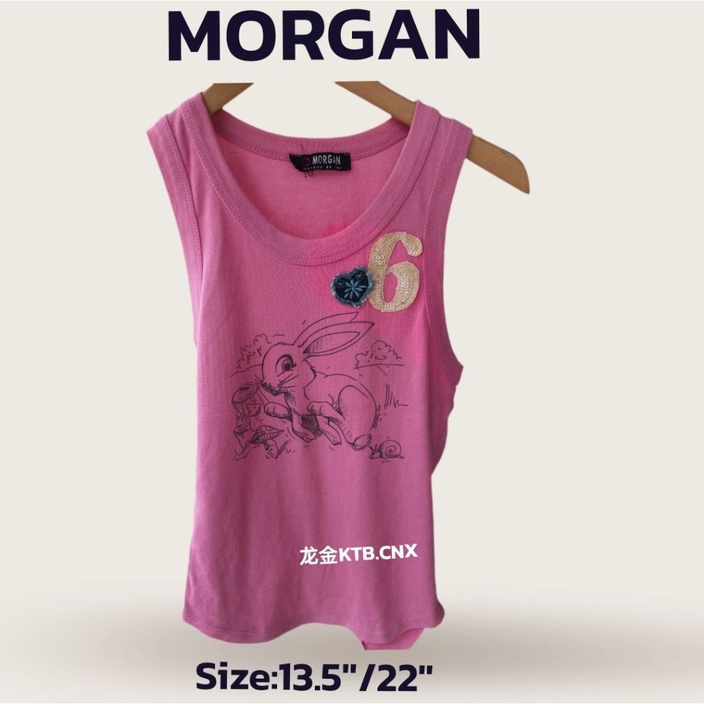 เสื้อกล้ามmorganแท้มือสองญี่ปุ่น#RY