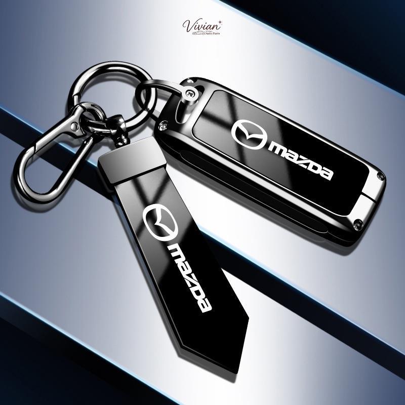 Mazda เคสกุญแจรีโมทรถยนต์ สําหรับ Mazda 2 Mazda 3 Mazda 6 CX3 CX4 CX5 CX9 ของแต่งรถยนต์ พวงกุญแจ-28