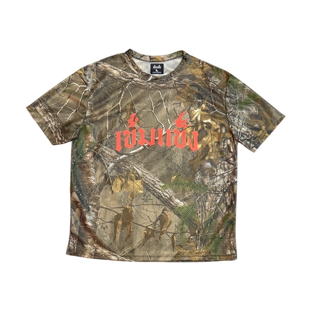 KhemkhaengruuningClub Realtree Reflect T-Shirts เสื้อวิ่งเข้มแข็ง ลายป่า รีเฟล็คสะท้อนแสงหน้าหลัง 2 จุด (ทรงแขนสั้น