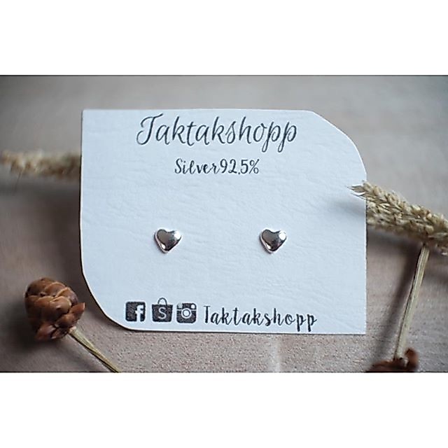 ต่างหูหัวใจเงินแท้92.5% | Studs Earring Silver 925