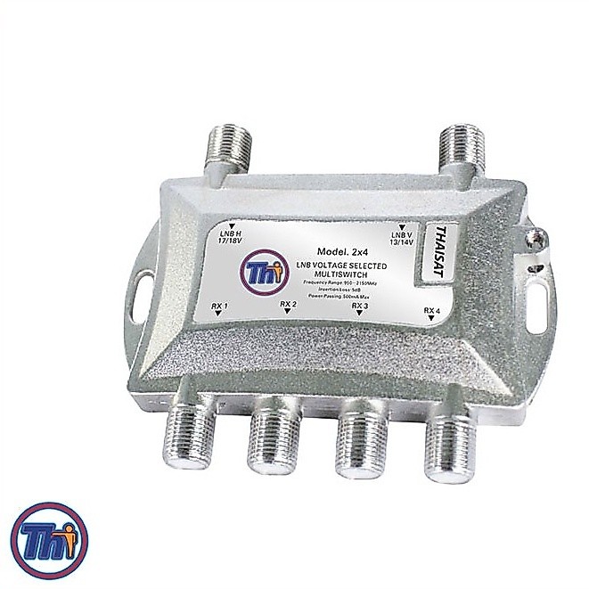 ไทยแชทมัลติสวิตช์ Thaisat Multi Switch 2x4 (เข้า2ออก4) ประกัน 1ปี