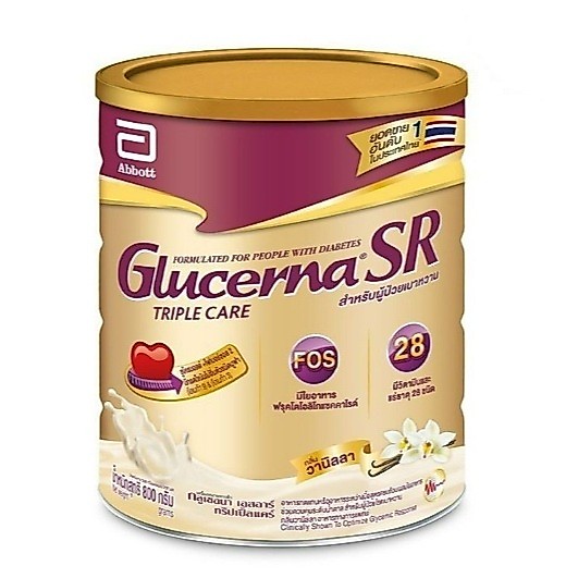 Glucerna SR กลูเซอนา กลิ่นวานิลลา 380-800 กรัม 1 กระป๋อง