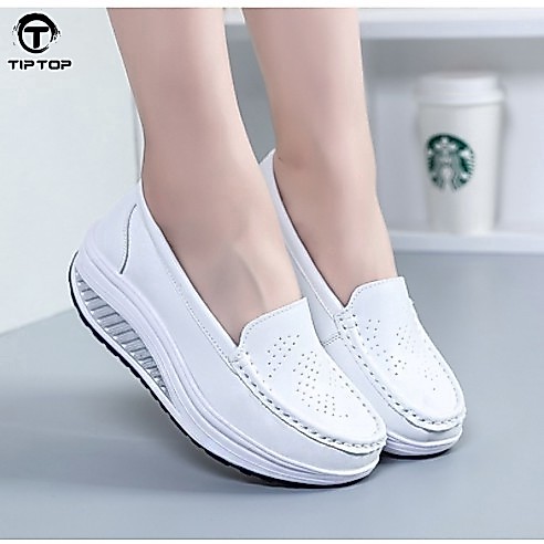 Tiptop สไตล์ใหม่ รองเท้าหนัง รองเท้าพยาบาล สำหรับสตรี
