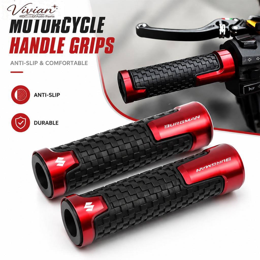 สําหรับ SUZUKI Burgman 125 200 UH-125 UH-150 UH-200 AN-250 AN-400 รถจักรยานยนต์ CNC Handle Grips 22 