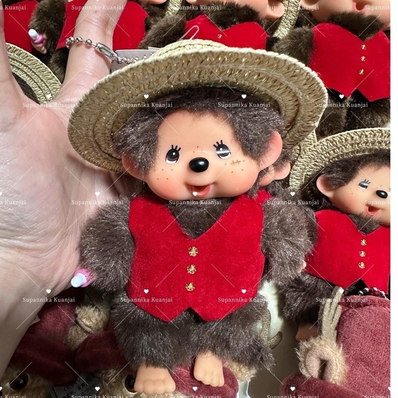 พวงกุญแจ Monchhichi x ONE PIECE – Luffy Straw Hat Ver. 🧸🏴‍☠️