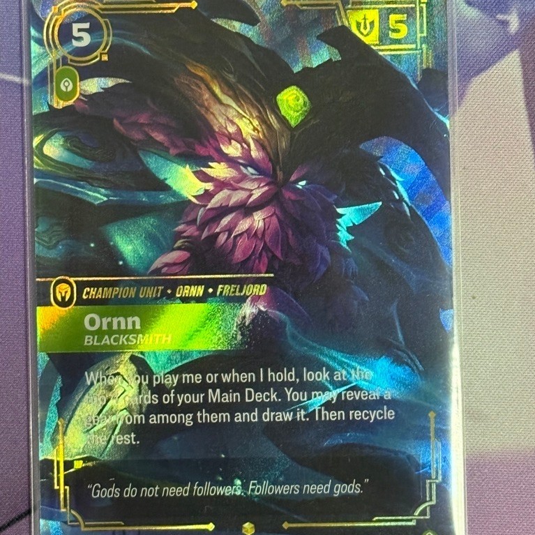 💯 พร้อมส่ง SFD ⭐️ PA Ornn Blacksmith Riftbound Official TCG Riot TRADING CARD GAME