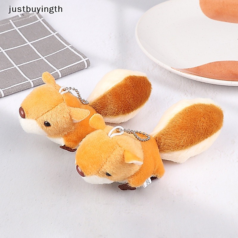 [JBTH] น่ารักและน่ารักจี้กระรอกหางใหญ่ตุ๊กตากระรอกน้อยตุ๊กตาการ์ตูนกระเป๋าจี้ตุ๊กตาพวงกุญแจ [JB]