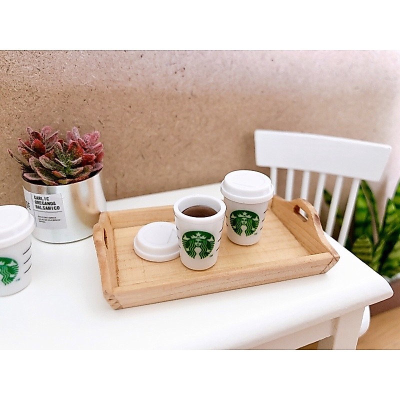 แก้วสตาร์บัคจิ๋ว กาแฟร้อน ขนาด 1.7 cm. แบบเปิดฝาได้ ราคา/ชิ้น