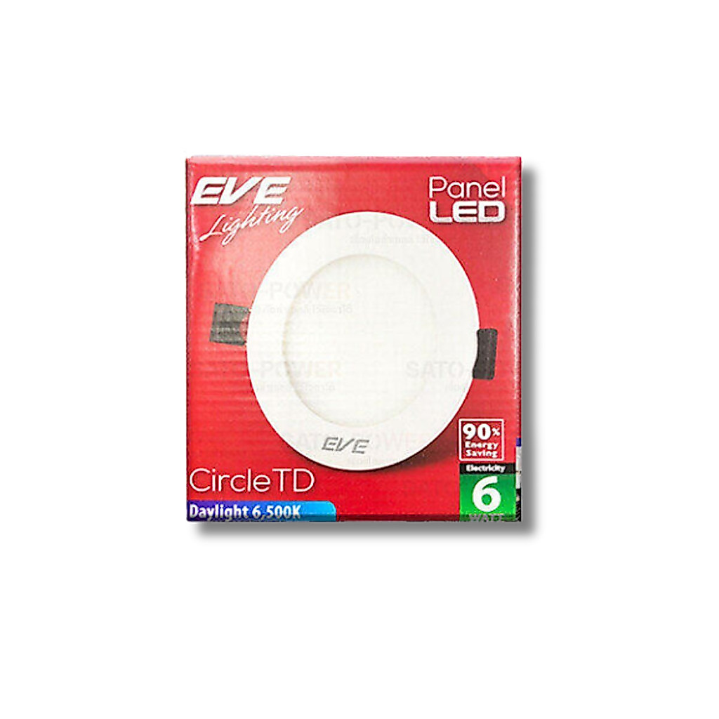 EVE Circle TD Day Light 6W 220V โคมพาเนลไลท์ แอลอีดี หน้ากลม TD 6 วัตต์ AC 220 V แสงขาว เดย์ไลท์ โคมไฟหน้ากลม โคมไฟเพดาน