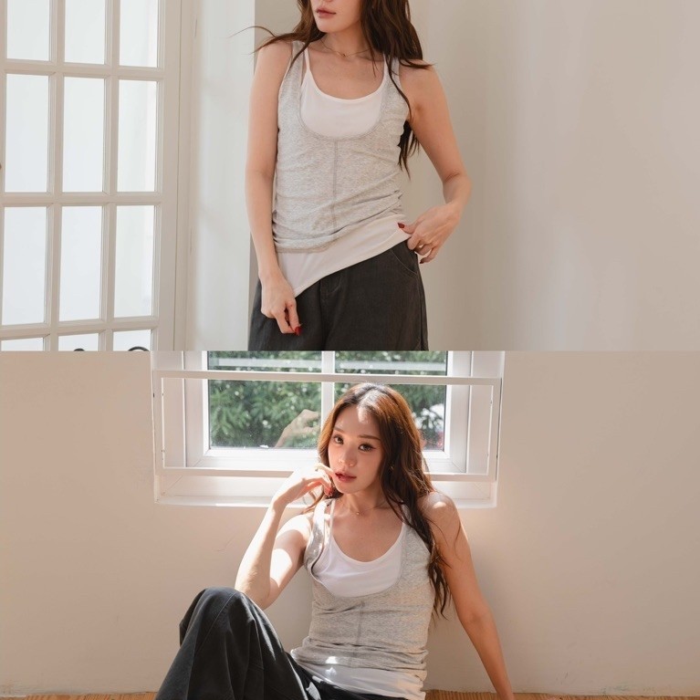 FLASHMARBLE - JASMIN LAYERED TOP