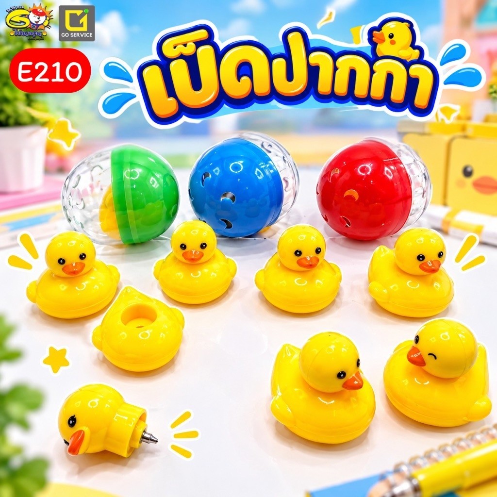 (จัดส่งในไทย🇹🇭) เป็ดปากกา ไข่ของเล่น ไข่กาชาปอง 50/100ลูก