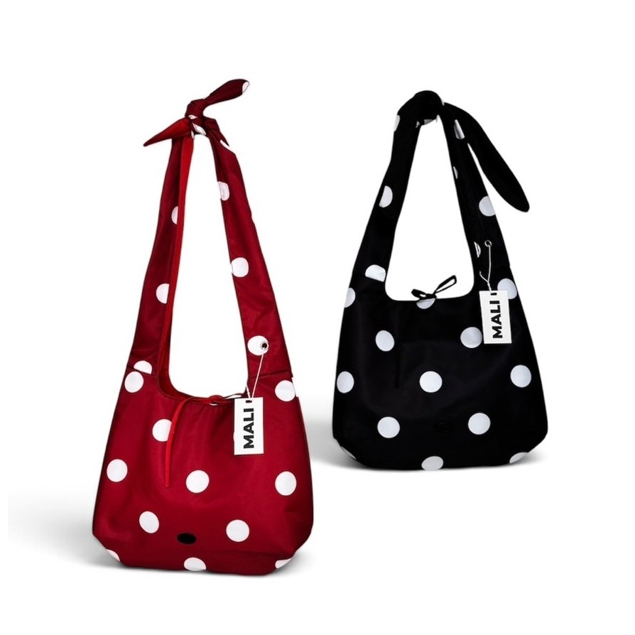 MALI polkadot bow bag กระเป๋าผ้าไนล่อน