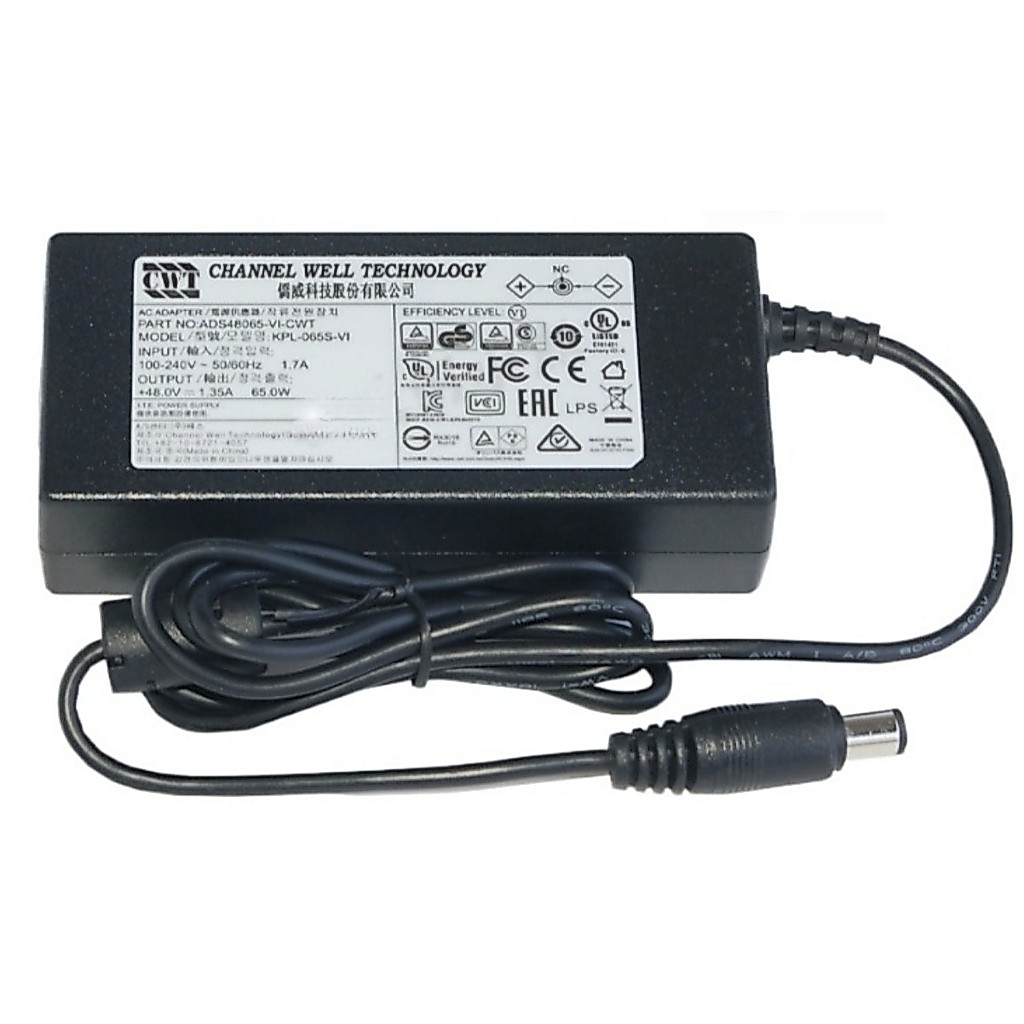 ของแท้ 48V 1.35A 65W CWT Channel Well KPL-065S-VI AC Adapter (หัวเข็ม) AC Adapter สำหรับ HIKVISION