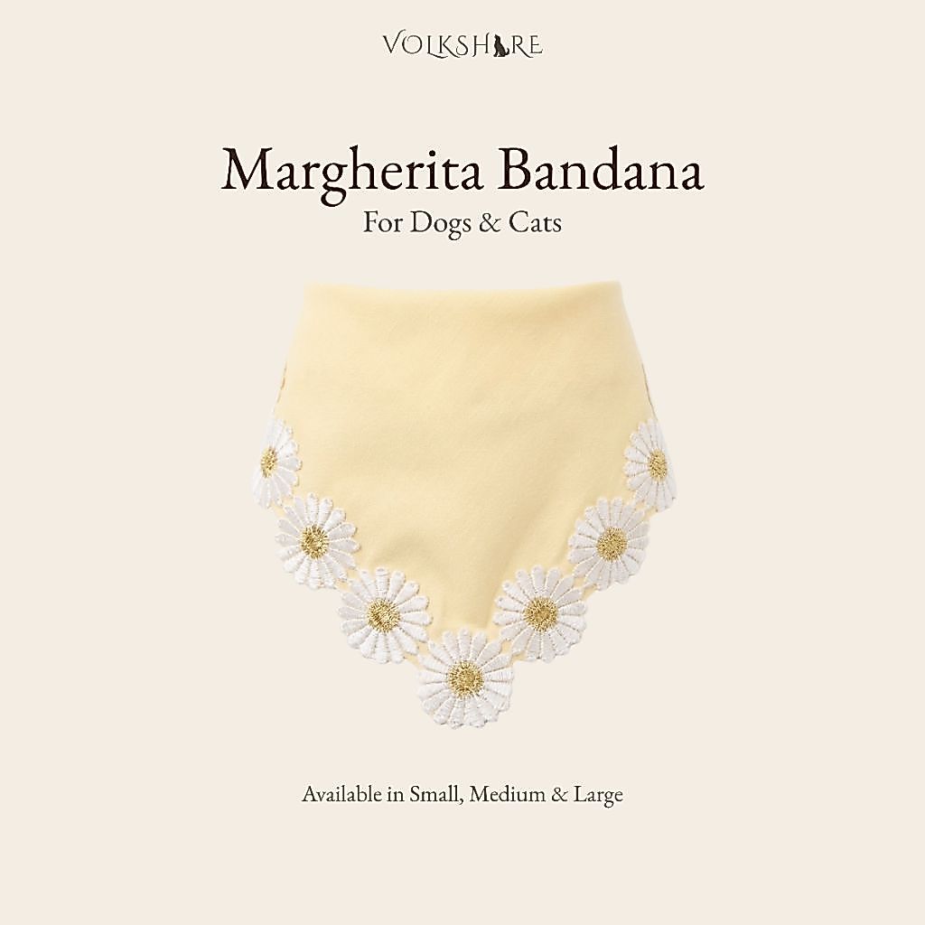 Margquerita Bandana | ผ้าโพกหัวสุนัข | ผ้าโพกหัวแมว | ผ้าโพกหัวสัตว์เลี้ยง