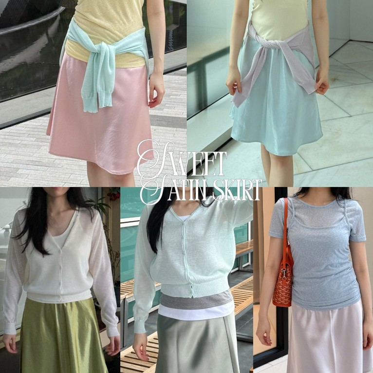 UIUI | SWEET SATIN SKIRT กระโปรงซาติน