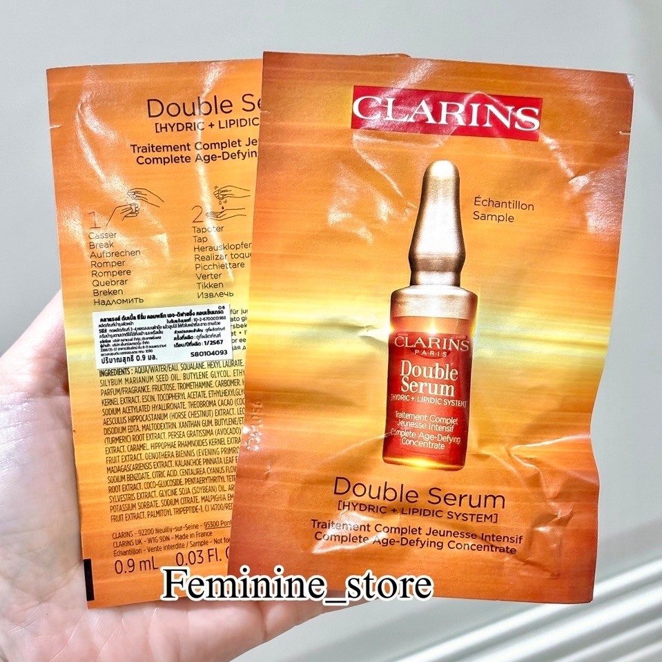 ✨ป้ายไทย✨  Double Serum / eye serum แบบซอง 0.9ml