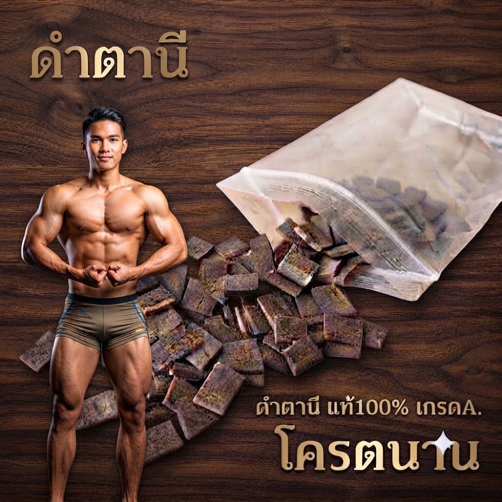 ดำตานี เกรดA สมุนไพร เกล็ดมังกร  1ชิ้น ดำตานี