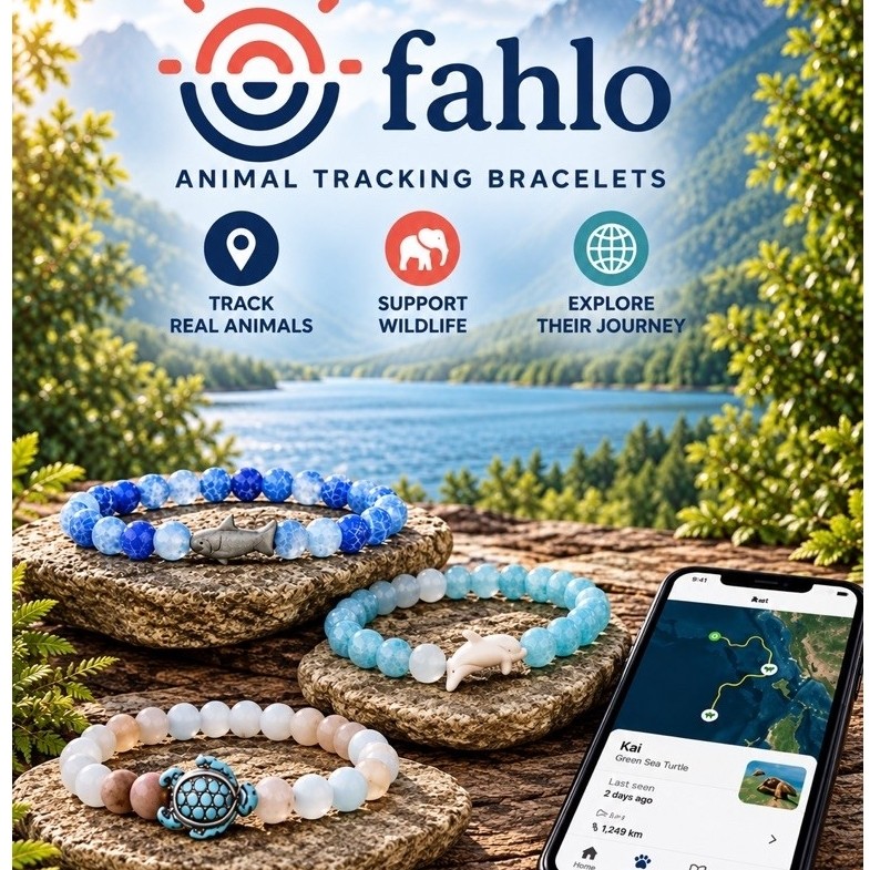 เลือกสีในแชท (พรีออเดอร์) กำไลหิน fahlo Tracking animal จากอเมริกา