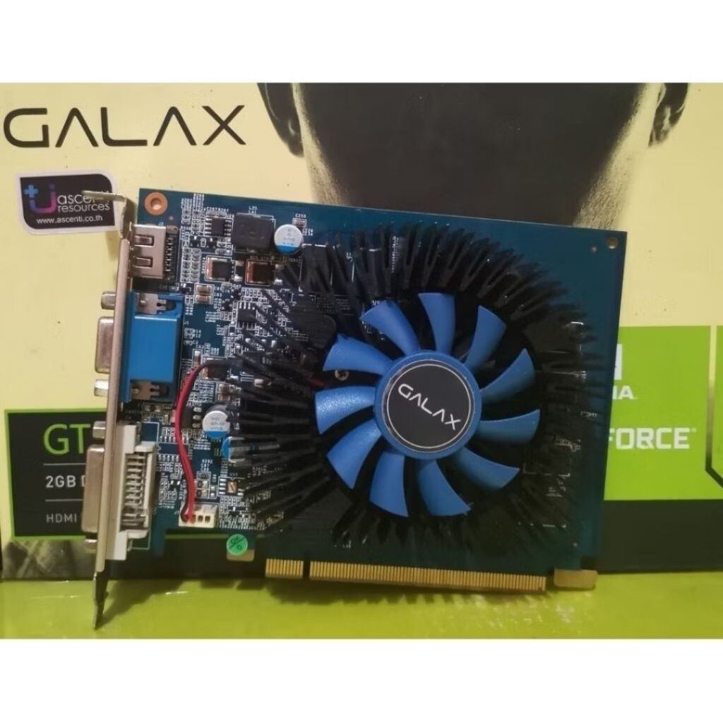 การ์ดจอ GALAX รุ่น Nvidia GT 730 2GB DDR3  ไม่ต่อไฟเลี้ยง (no box) สินค้ามือสอง ไม่มีกล่อง