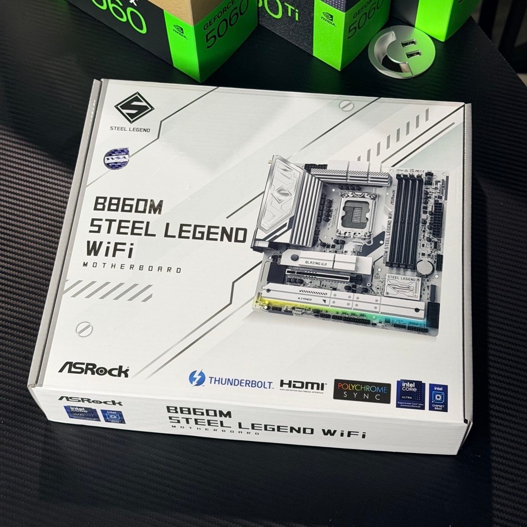 [ของใหม่ พร้อมส่ง] ASROCK B860M STEEL LEGEND WIFI - INTEL SOCKET 1851 DDR5 MICRO-ATX..!!